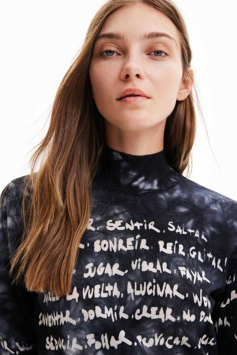 Desigual Tie-dye Manifesto jumper Kazak Kadın | 391426-HKM