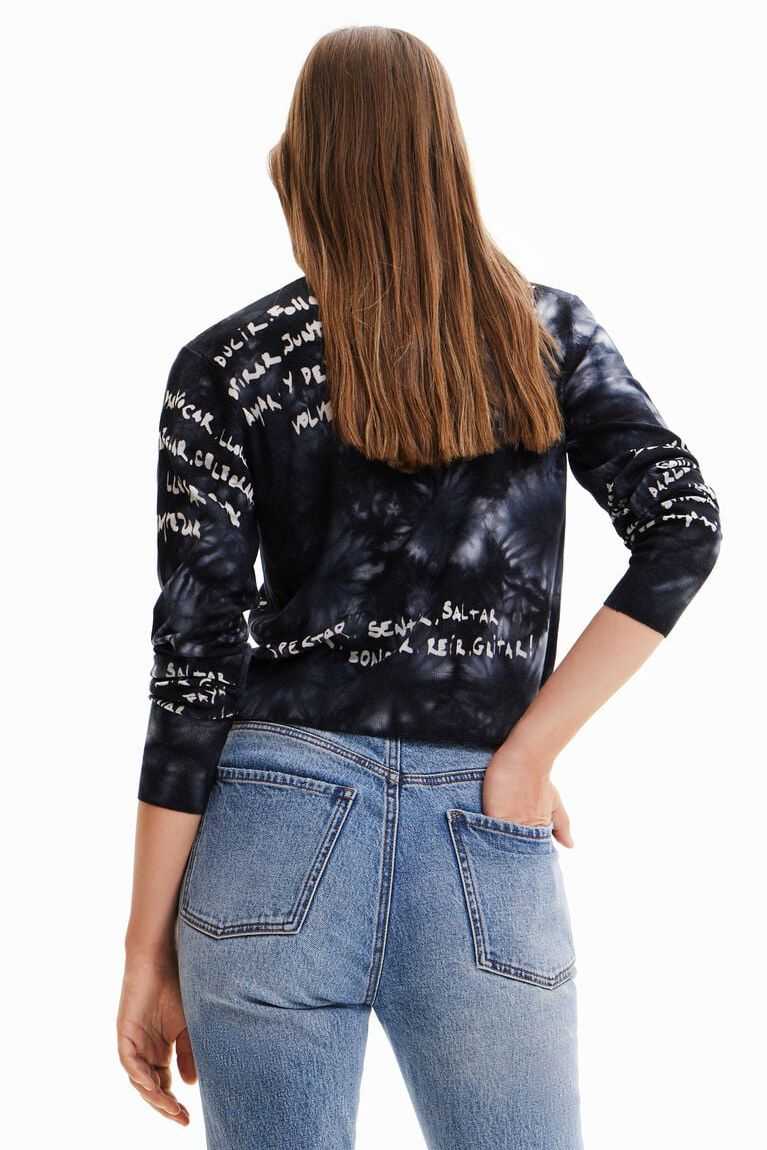 Desigual Tie-dye Manifesto jumper Kazak Kadın | 391426-HKM