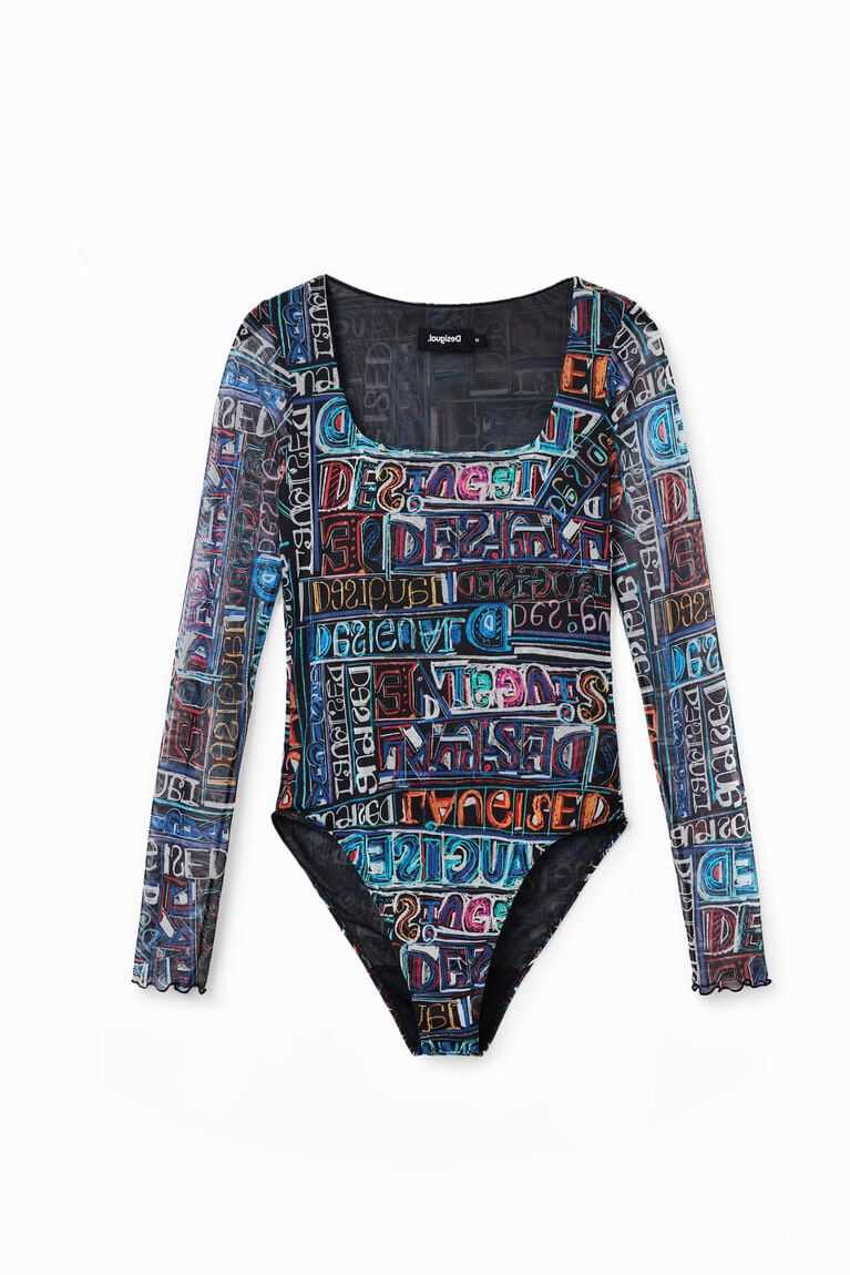 Desigual Tulle arty logo Bodysuit Kadın | 284650-KBR