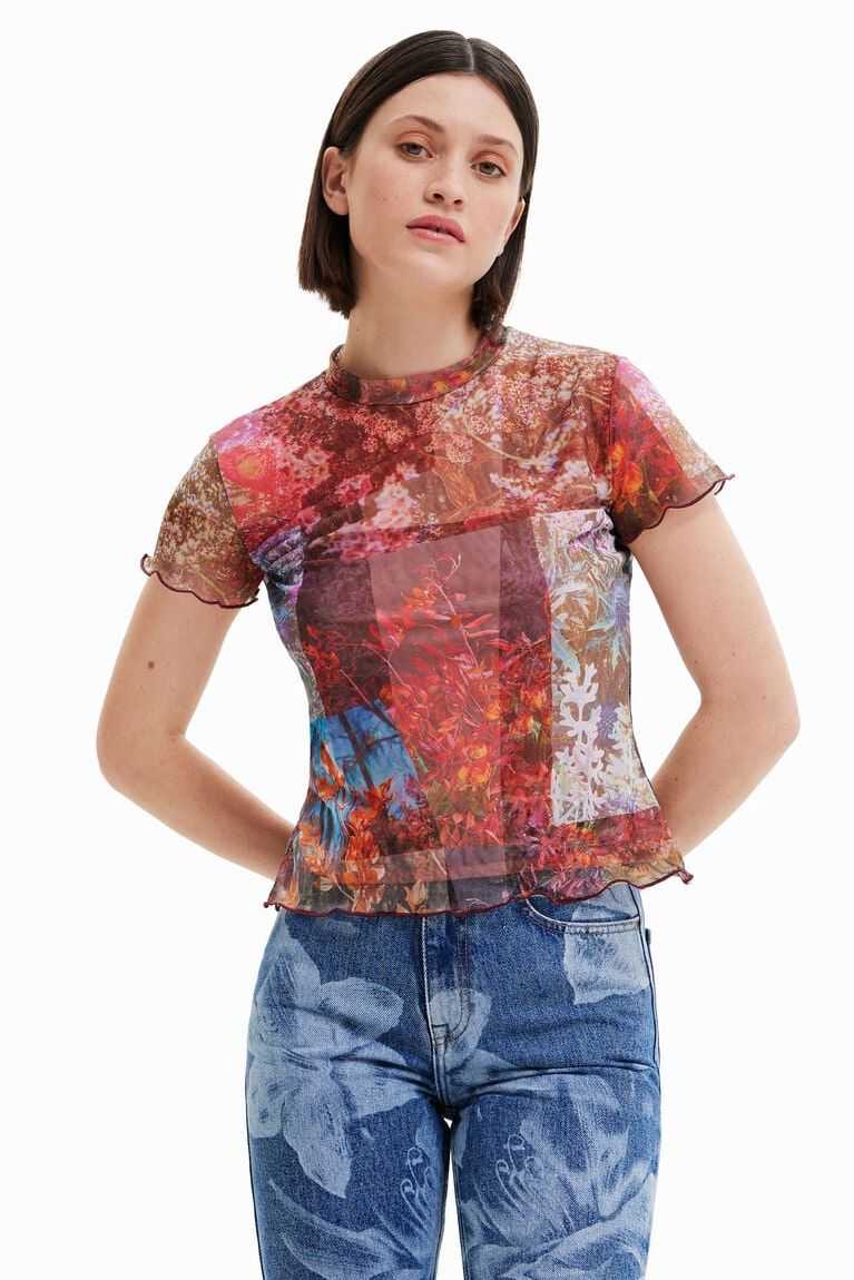 Desigual Tulle print Tişört Kadın | 276041-QZC