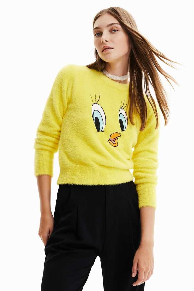 Desigual Tweety jumper Kazak Kadın | 184237-VYH