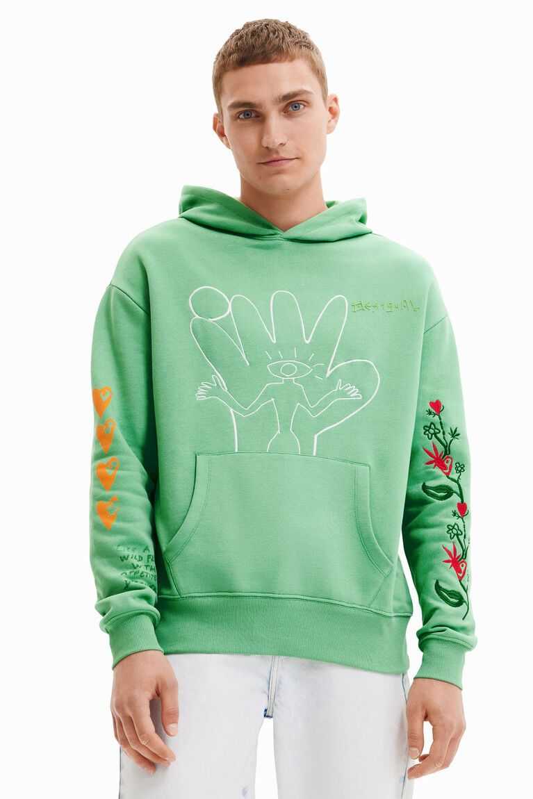 Desigual UFO hoodie Tişörtü Erkek | 124063-PLK