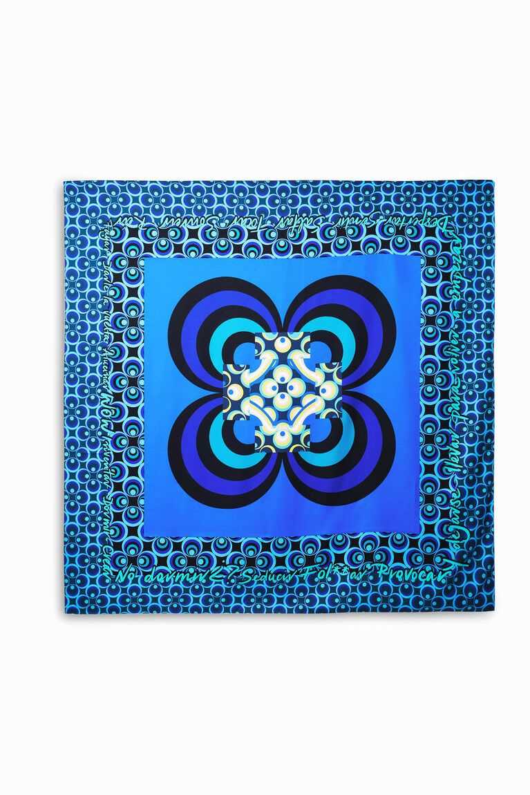 Desigual XL square geometric foulard Fular Kadın | 458217-QYS