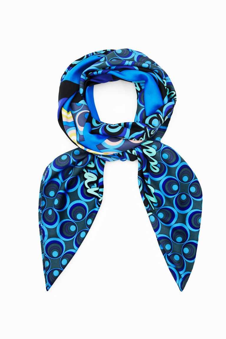 Desigual XL square geometric foulard Fular Kadın | 458217-QYS