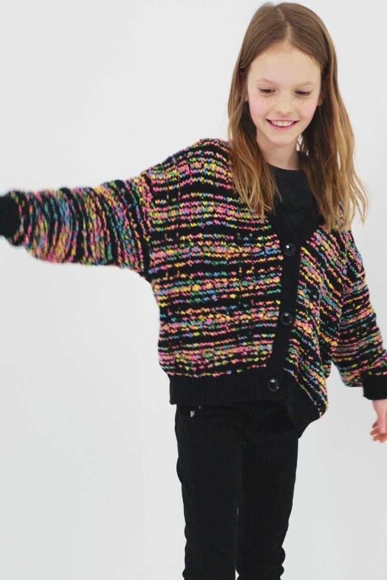 Desigual Çizgili tricot cardigan Tişörtü Kiz Çocuk | 895403-HWK