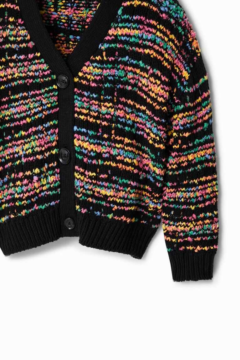 Desigual Çizgili tricot cardigan Tişörtü Kiz Çocuk | 895403-HWK