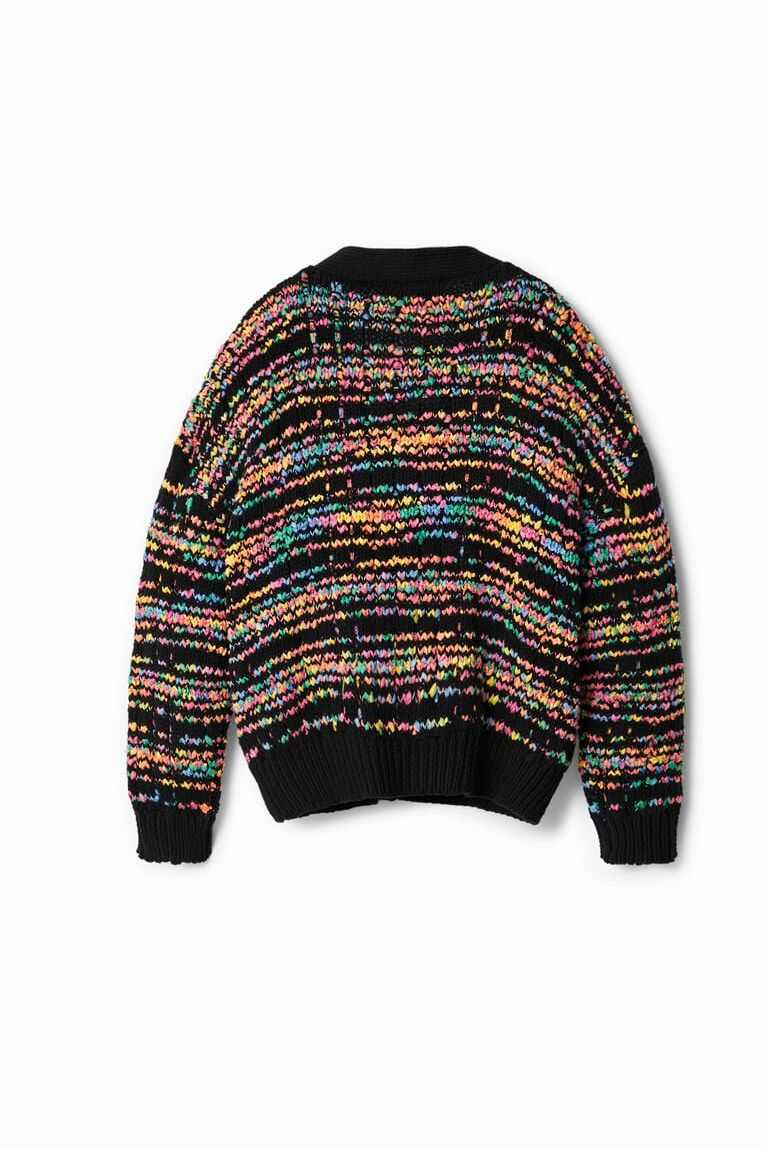 Desigual Çizgili tricot cardigan Tişörtü Kiz Çocuk | 895403-HWK