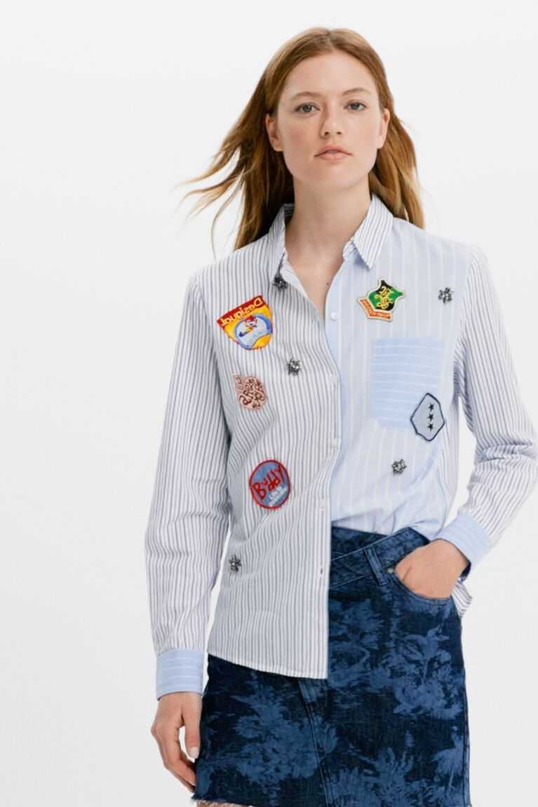 Desigual Çizgili with college patches Üstler Kadın | 396587-AYF