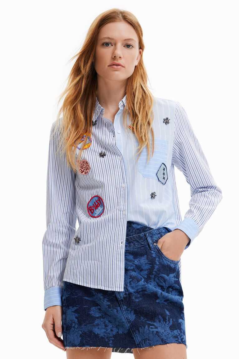 Desigual Çizgili with college patches Üstler Kadın | 396587-AYF